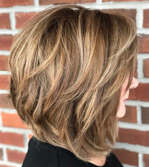 layered bob for medium length hair